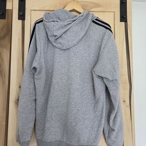 Adidas Gray Hoodie with Black Stripes